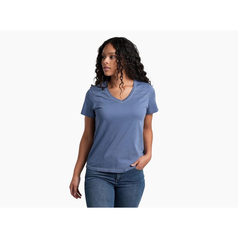 Kuhl ARABELLA V-Neck Short Sleeve Shirt – Flint Blue