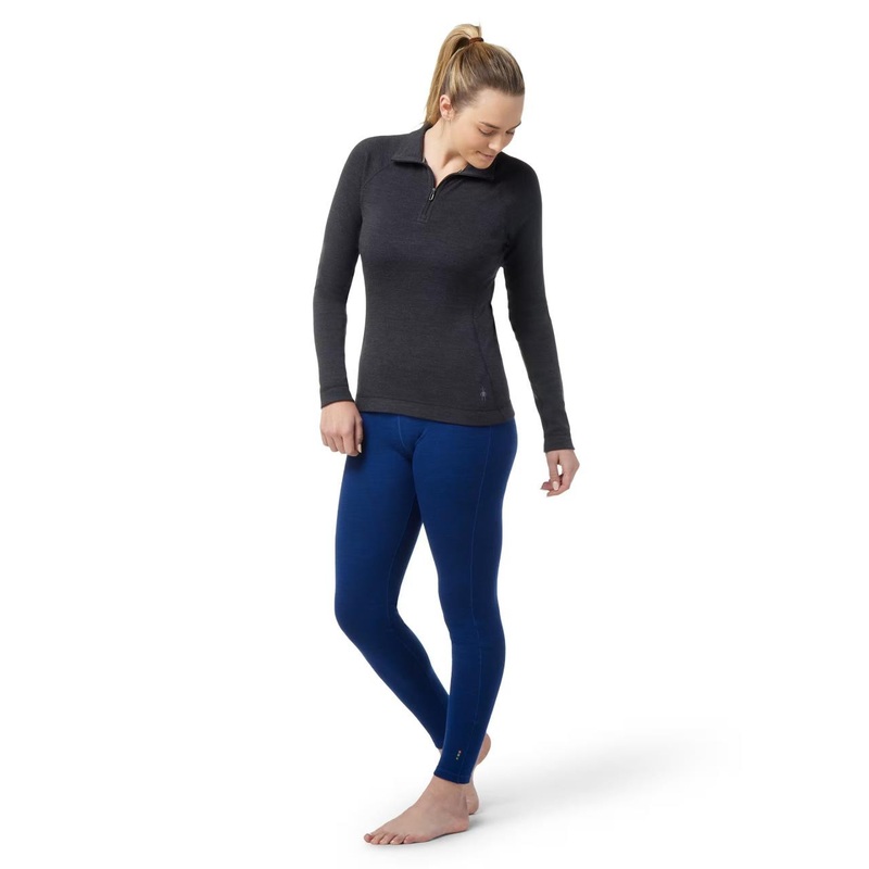 Smartwool Women’s Classic Thermal Merino Base Layer 1/4 Zip – Charcoal Heather