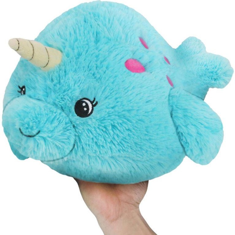 Squishable Pink Spotted Baby Narwhal 7”