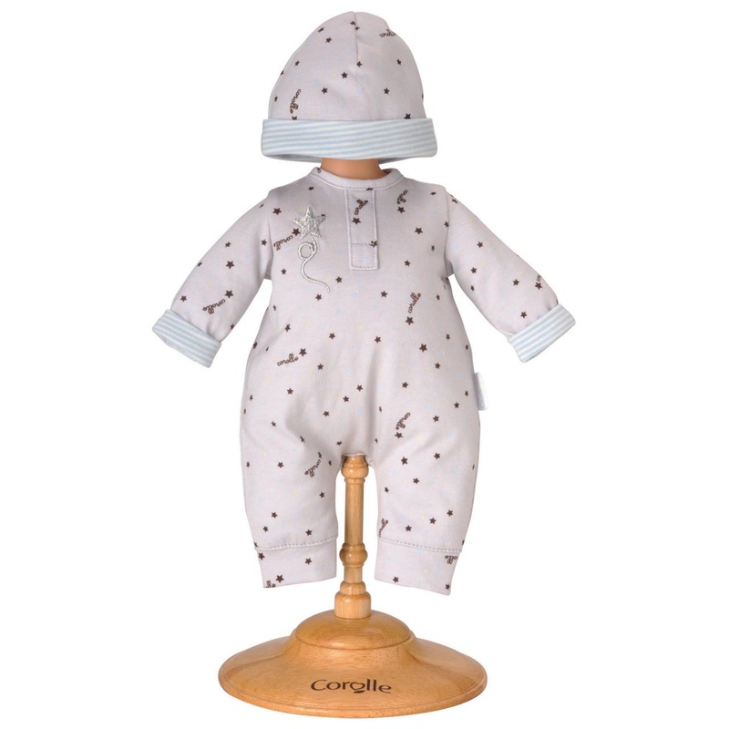 Corolle Grey Star Pajamas & Cap
