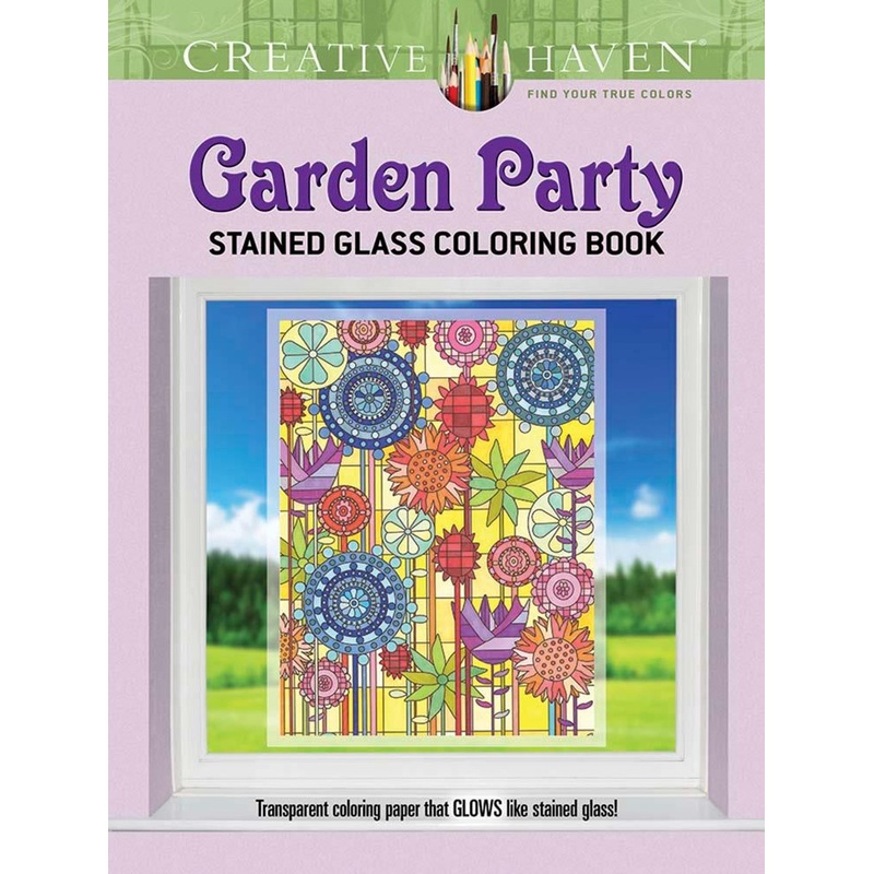 Dover Publications Garden Party Stained Glass Coloring Book