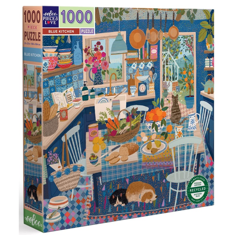 Eeboo Blue Kitchen Puzzle 1000pc