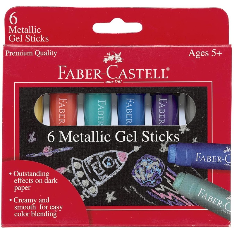 Faber Castell Faber-Castell Metallic Gel Sticks 6ct