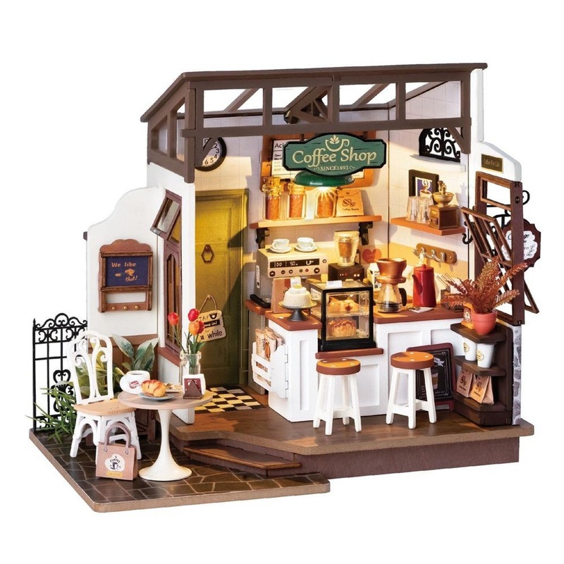 Hand Craft Us DIY Miniature Dollhouse Kit | No.17 Cafe