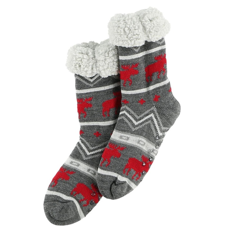 Lazy One Cabin Moose Plush Sock