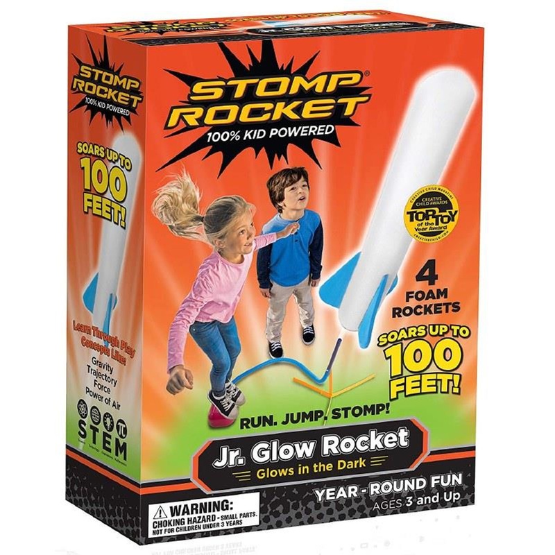 D&l Stomp Rocket Junior Glow-in-the-Dark Toy Rocket Blaster
