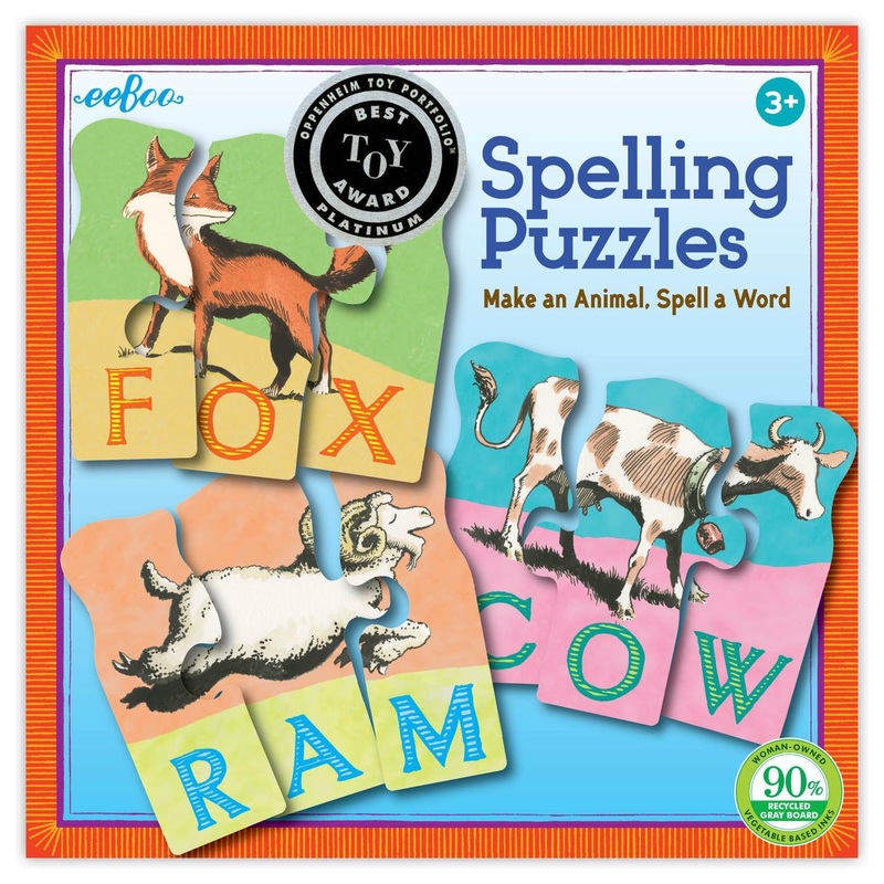 Eeboo Animal Spelling Puzzle