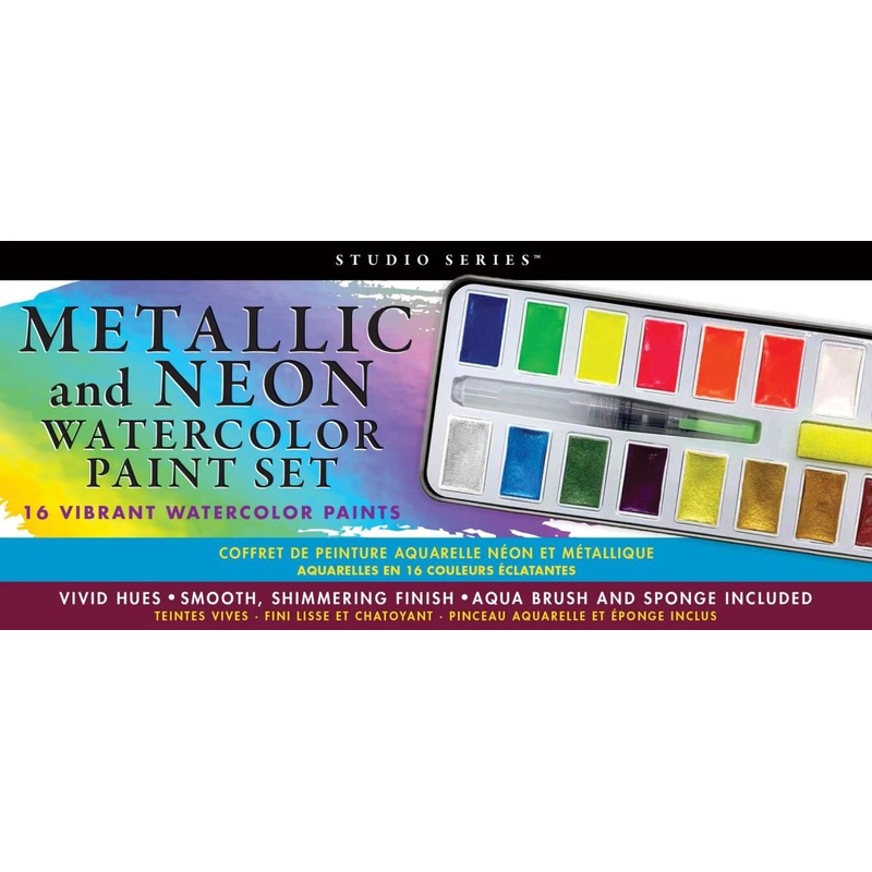 Peter Pauper Metallic & Neon Watercolor Paint