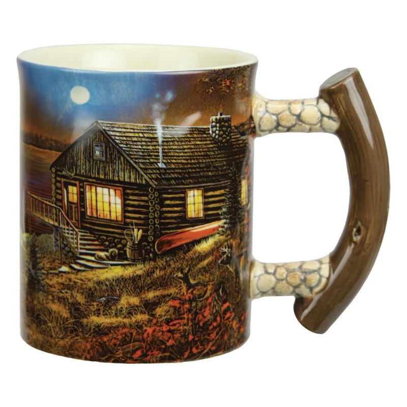 Rivers Edge Products Cabin Ceramic Mug