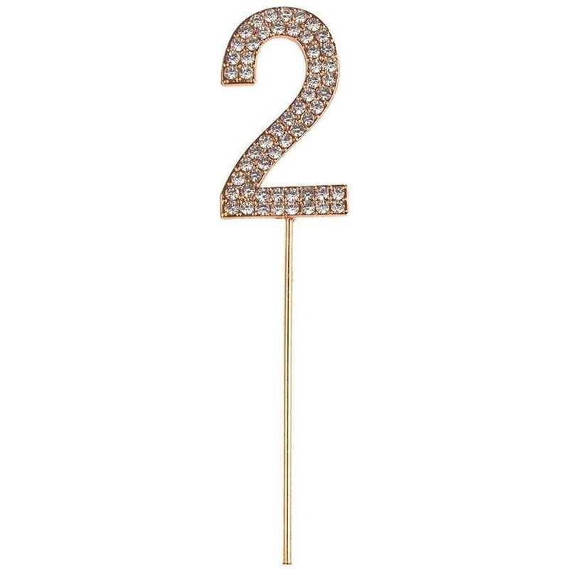Creative Education Great Pretenders Rhinestone Number 2 Cake Decoration