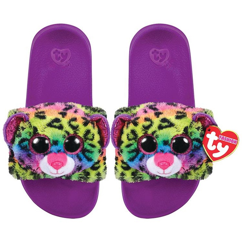 Ty Inc Dotty Leopard Slides