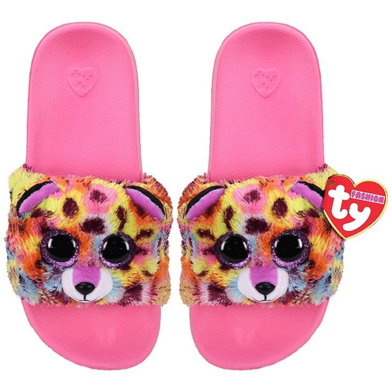 Ty Inc Giselle Leopard Slides (Large)