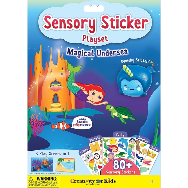 Faber Castell Creativity for Kids Sensory Sticker Playset – Magical Undersea Adventures
