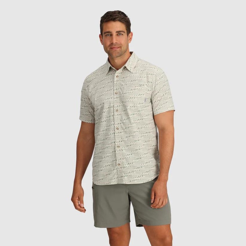 Outdoor Research Mens Rooftop Short Sleeve Shirt – Oyster Dash Path