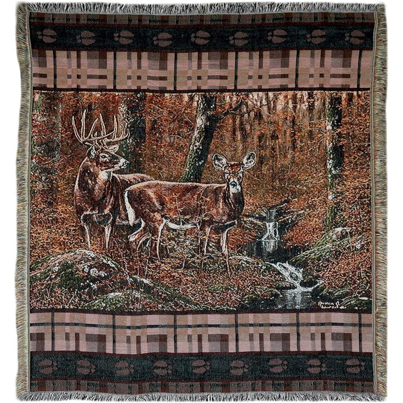 Rivers Edge Products Deer Tapestry Throw