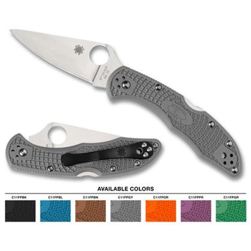 Spyderco Delica 4 Lightweight Flat Ground – Gray