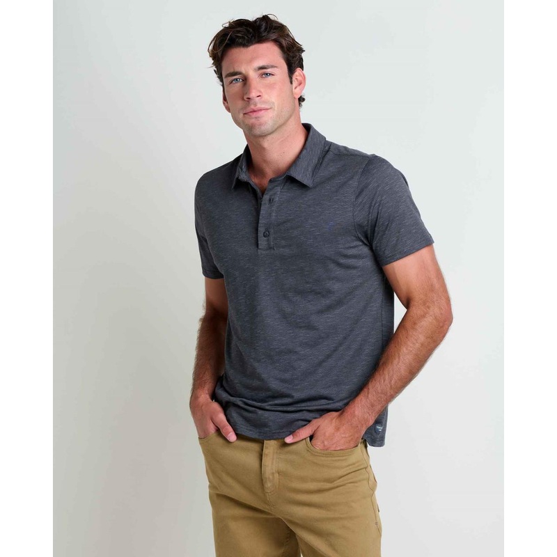 Toad & Co. Tempo Short Sleeve Polo – Soot