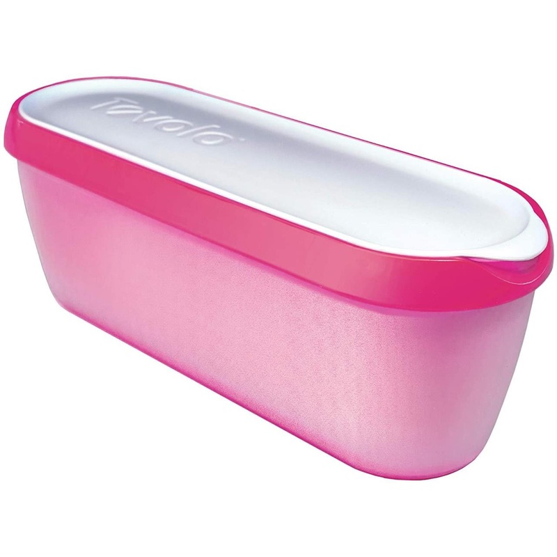 Tovolo Glide-A-Scoop Ice Cream Tub 1.5-quart, Raspberry