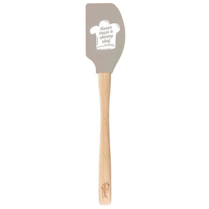 Tovolo Spatulart Never Trust a Skinny Chef Wood Handled Spatula