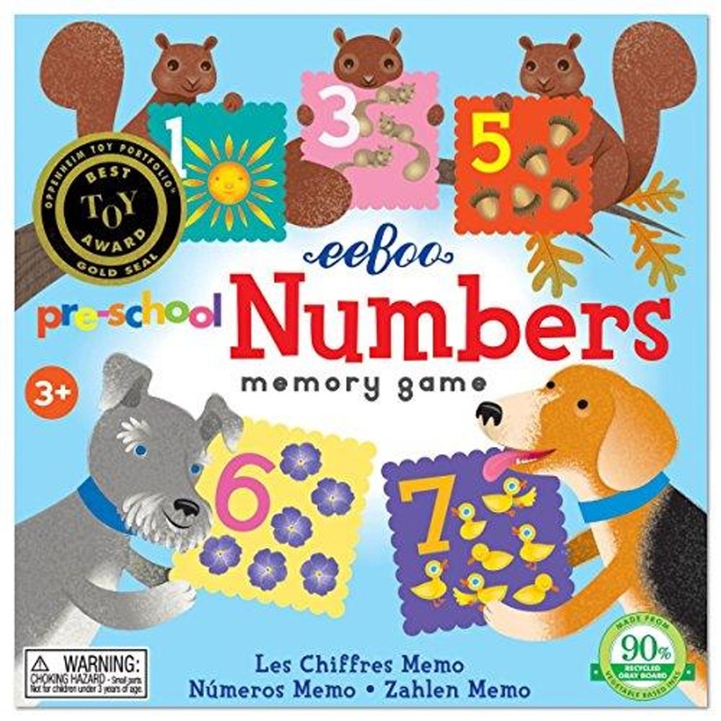 Eeboo Pre-School Number Memory Game