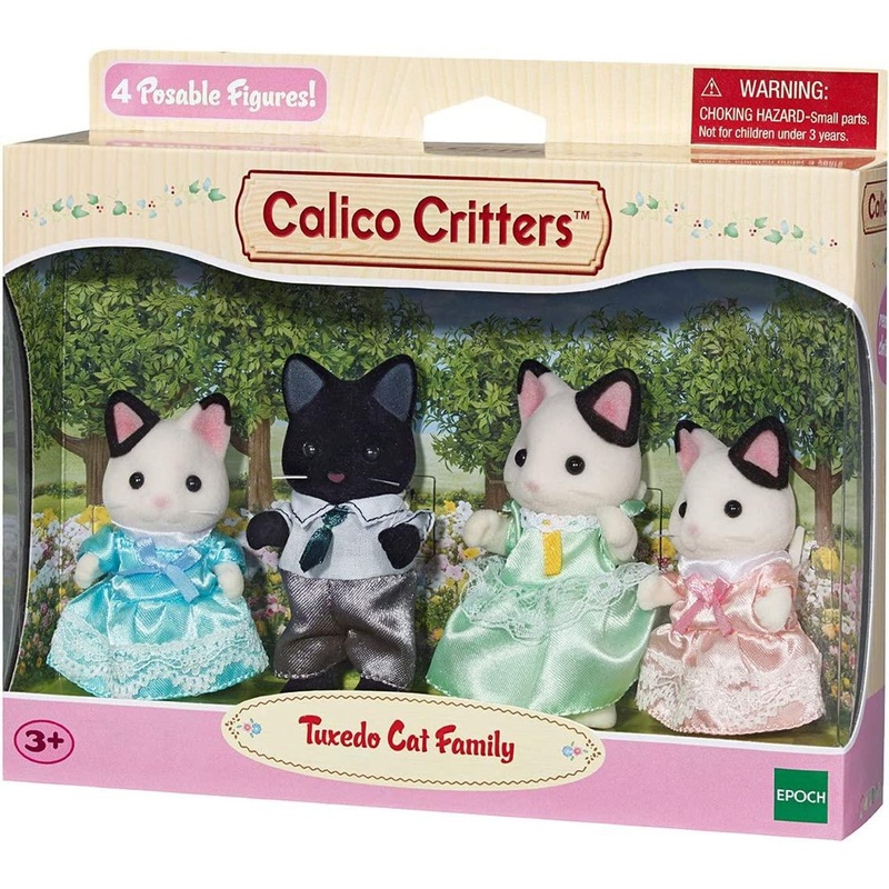 Epoch Everlasting Tuxedo Cat Family