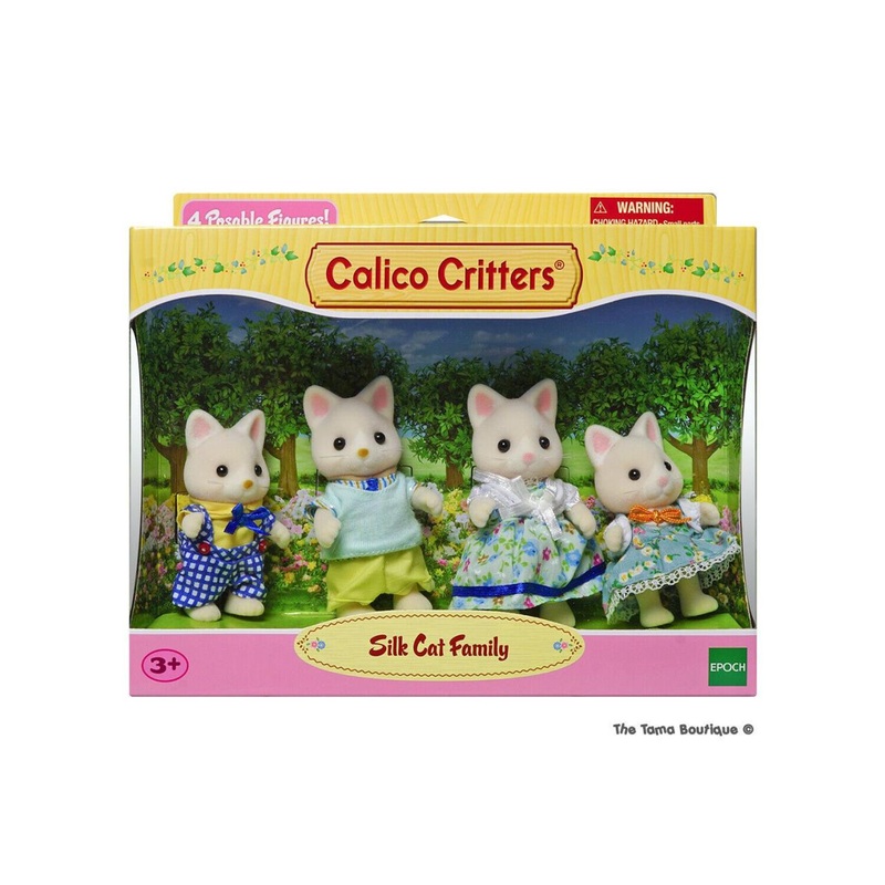 Epoch Everlasting Calico Critters Silk Cat Family Dolls