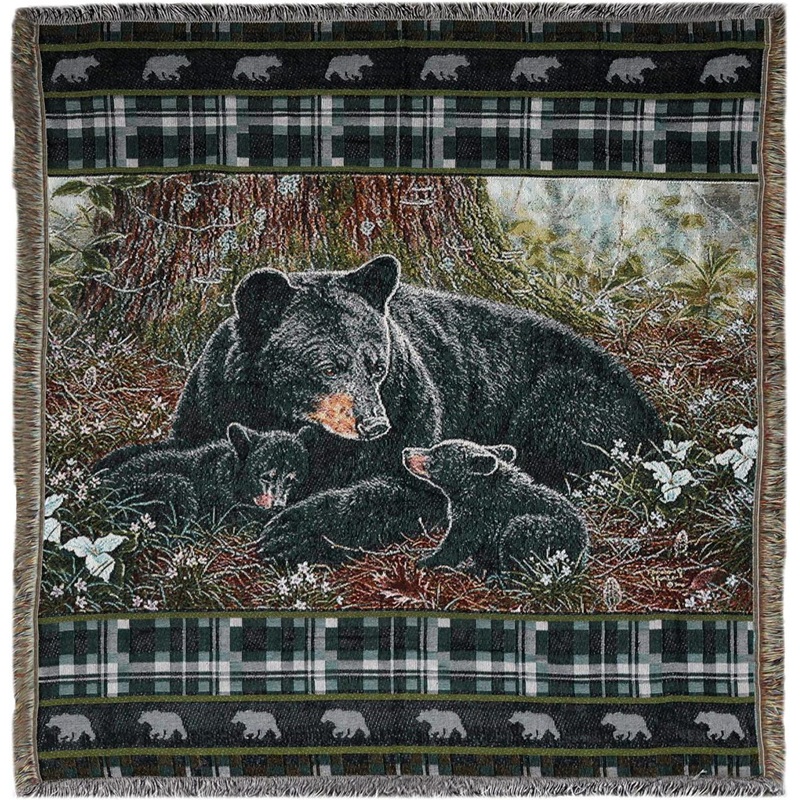 Rivers Edge Products Bear Tapestry Throw