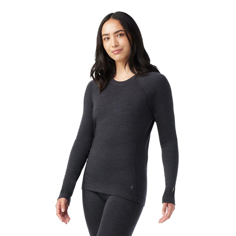 Smartwool Women’s Classic Thermal Merino Base Layer Crew – Charcoal Heather
