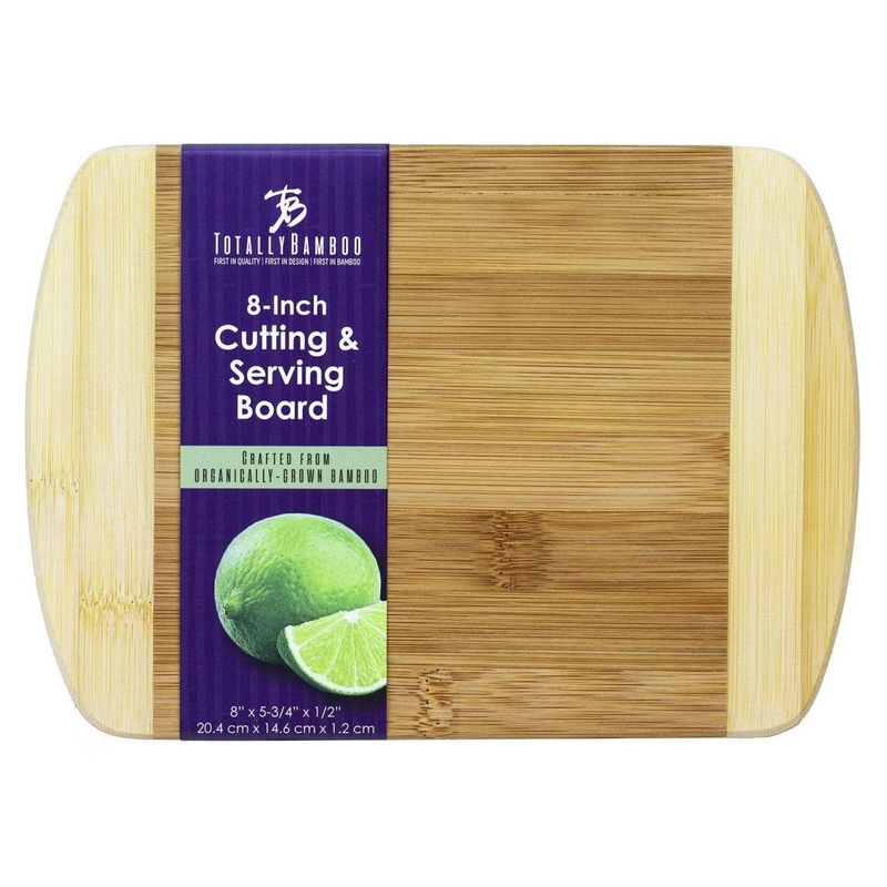 Totally Bamboo Two-Tone Bar Prep Cutting Board – 8″ x 5-3/4″ x 1/2″