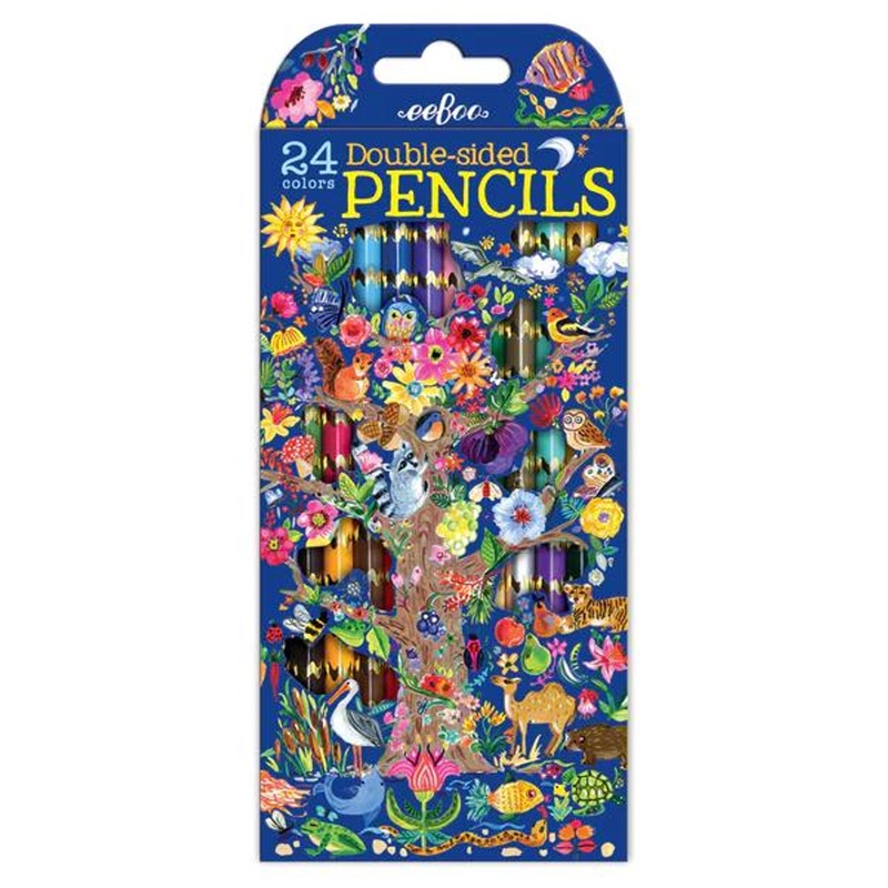 Eeboo Tree Of Life 12 Double Sided Pencils