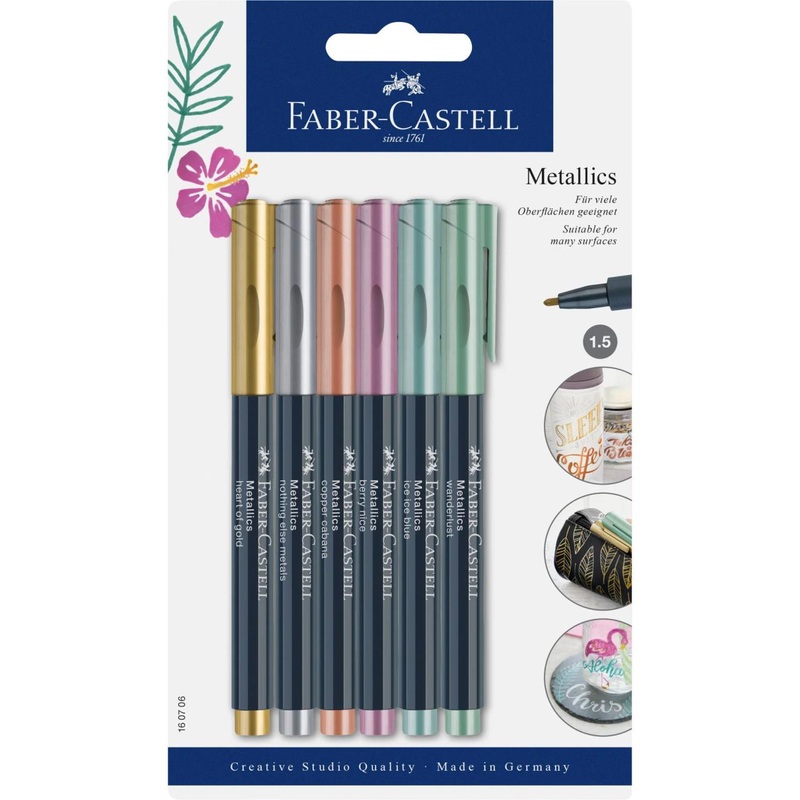 Faber Castell Metallic Markers 6ct
