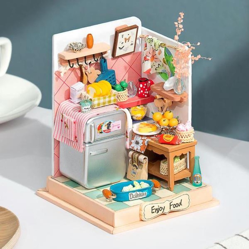Hand Craft Us DIY Miniature Dollhouse Kit | Taste Of Life Kitchen