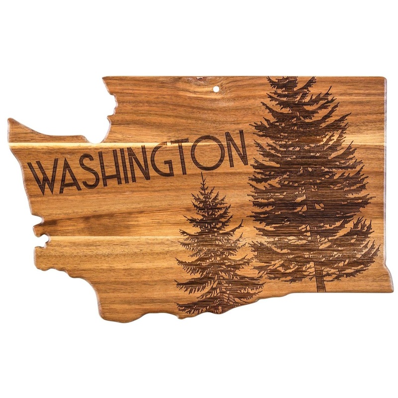 Totally Bamboo Rock & Branch Origins Series – Washington State Shaped Cutting & Serving Board
