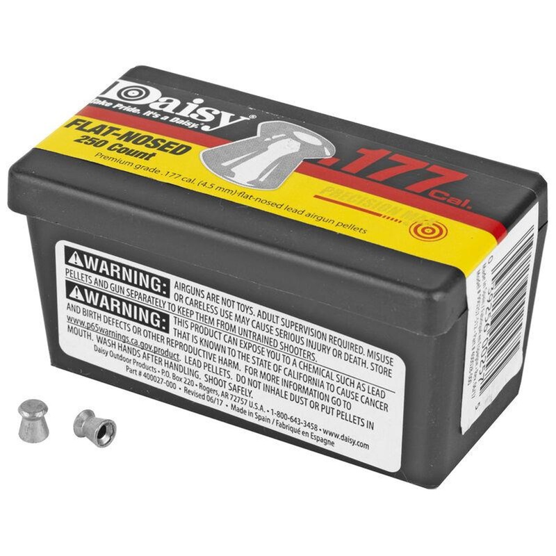 Daisy PrecisionMax .177 Flat-Nosed Pellet Lead 250 Count Container