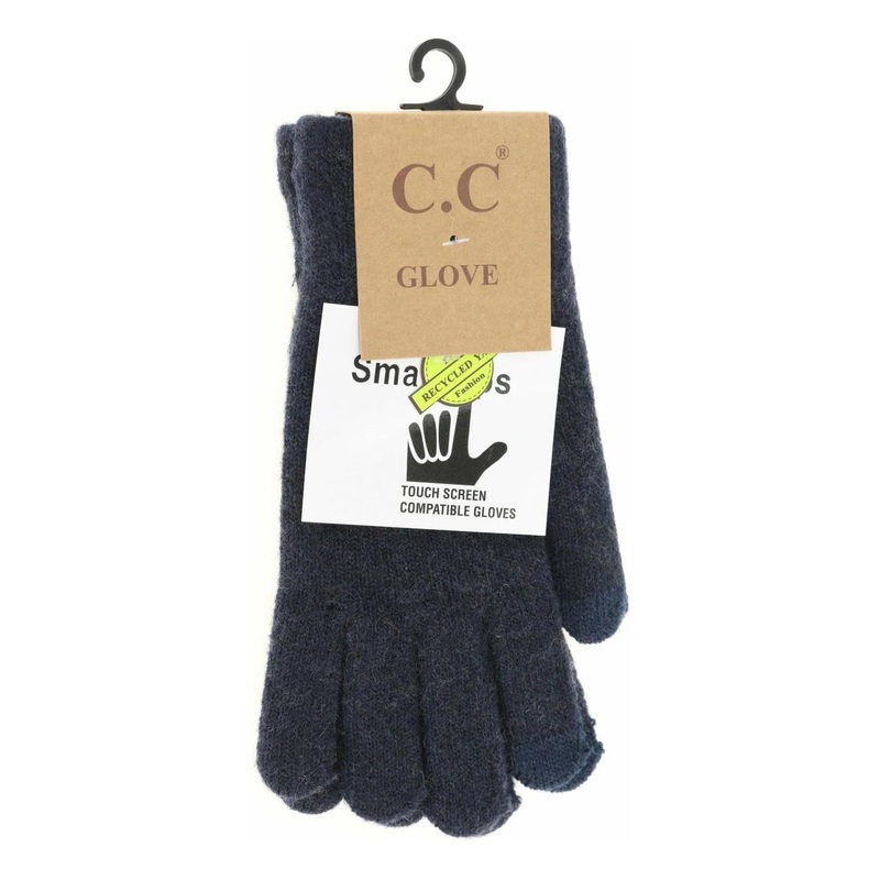 C.c. Beanie Soft Recycled Yarn Gloves