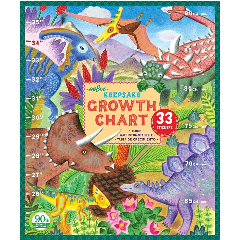 Eeboo Growth Chart Dinosuar