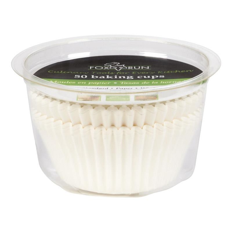 Fox Run Brands 3 In. Baking Muffin Cups White 50