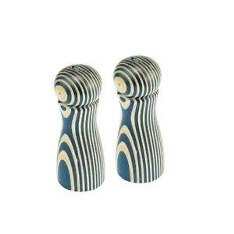 Island Bamboo Blue Pakka Salt & Pepper Shakers