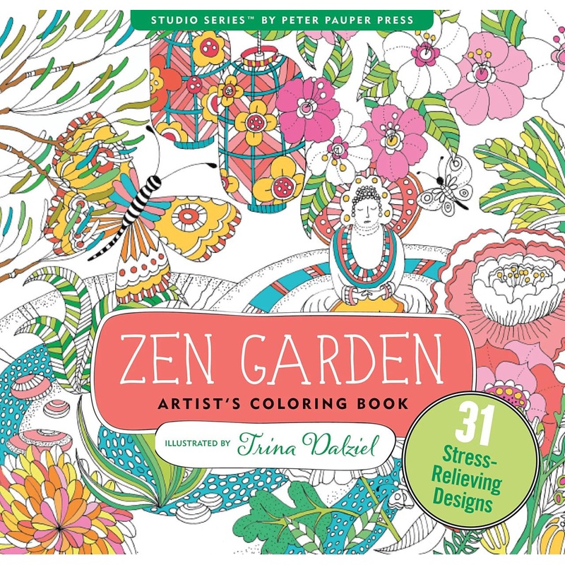 Peter Pauper Zen Garden Adult Coloring Book