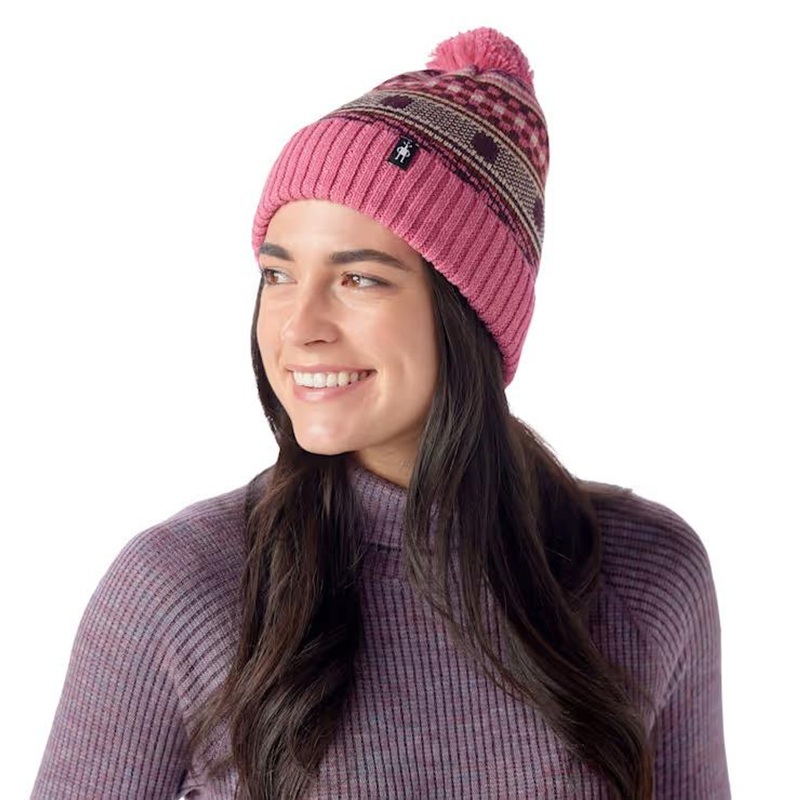 Smartwool Fairisle Fleece Lined Beanie – Garden Pink
