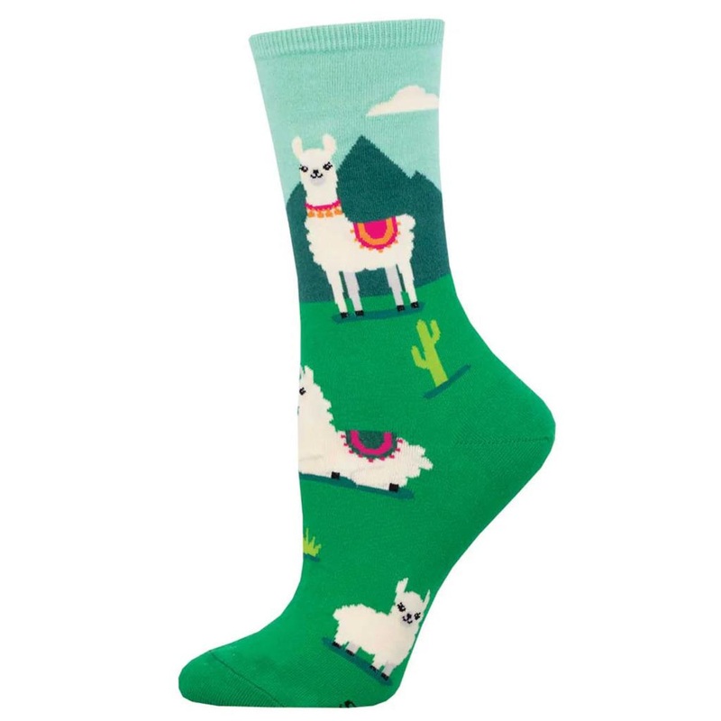 Socksmith Yo Llama Crew Socks – Mint